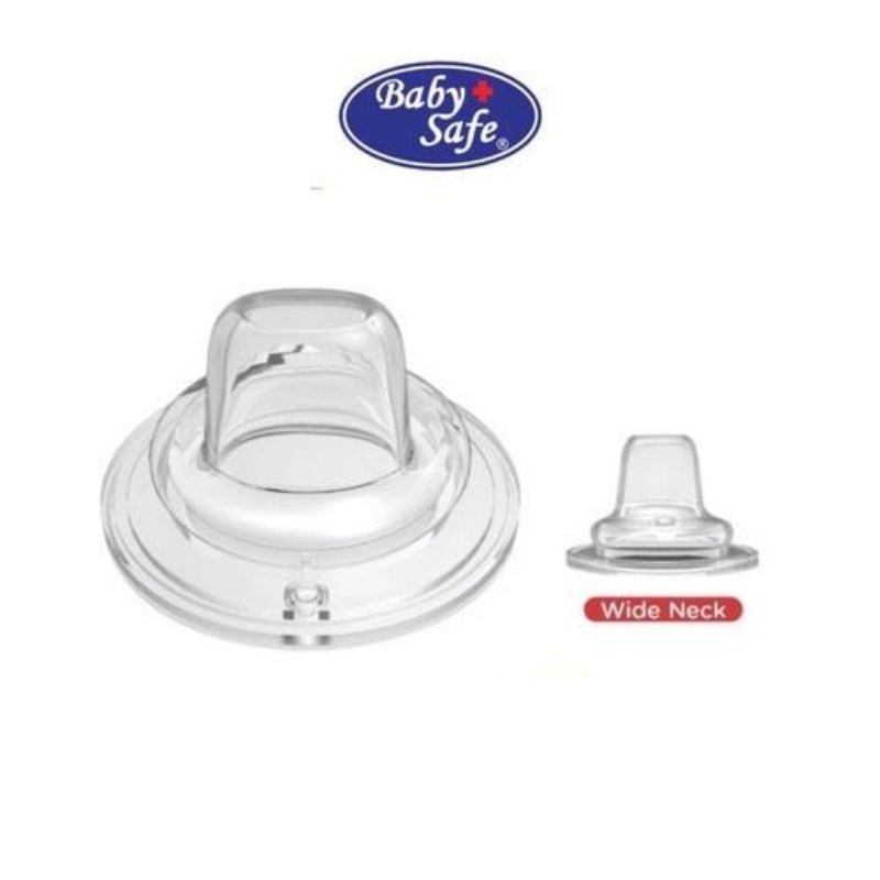 Baby Safe Double Valve Nipple Wide Neck Silicone Size Spout S M L XL DWNCC DWNXL DWNL DWNM DWNS - Babysafe Dot Nipples Nipel Bayi Wideneck