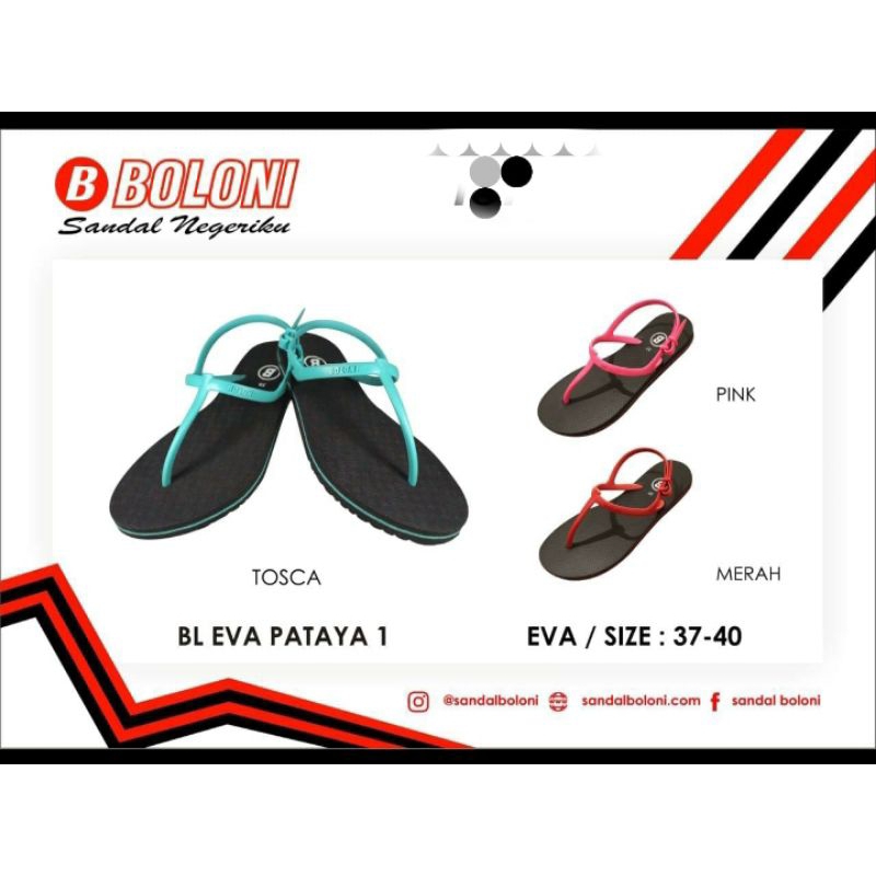 SANDAL WANITA TALI BELAKANG SANDAL PATAYA BOLONI KEREN KEKINIAN