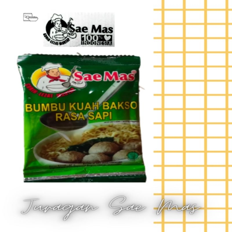 

Bumbu kuah bakso rasa sapi 65 gram sae Mas