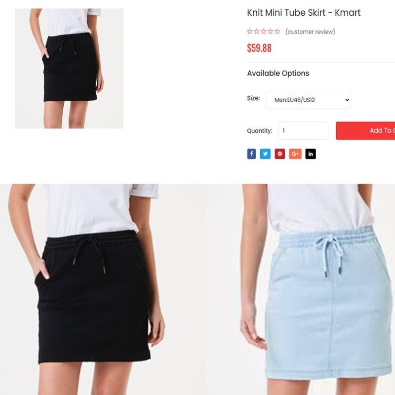 Skirt-ANKO07 KNIT DENIM SKIRT