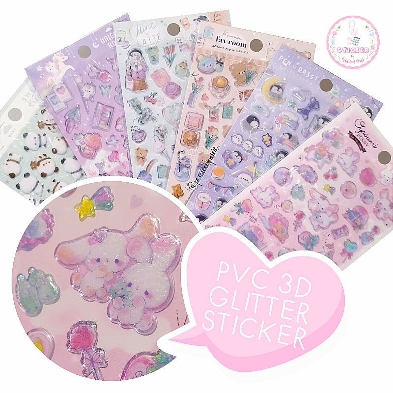 

STICKER PVC 3D GLITTER