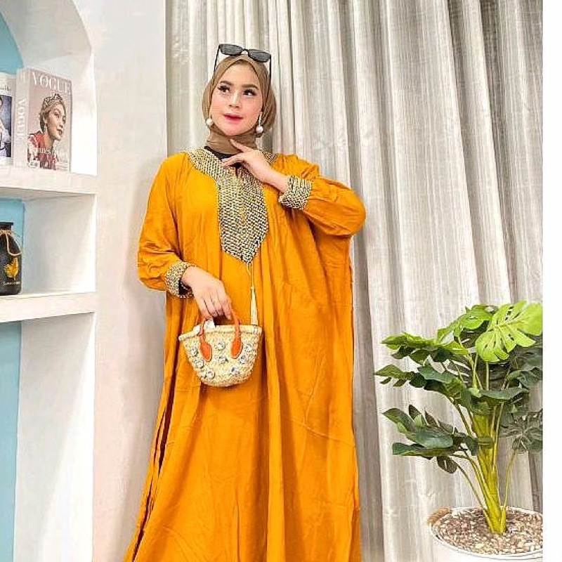 GAMIS KAFTAN PREMIUM / ABAYA SULTAN CRINKLE AIRFLOW TERBARU