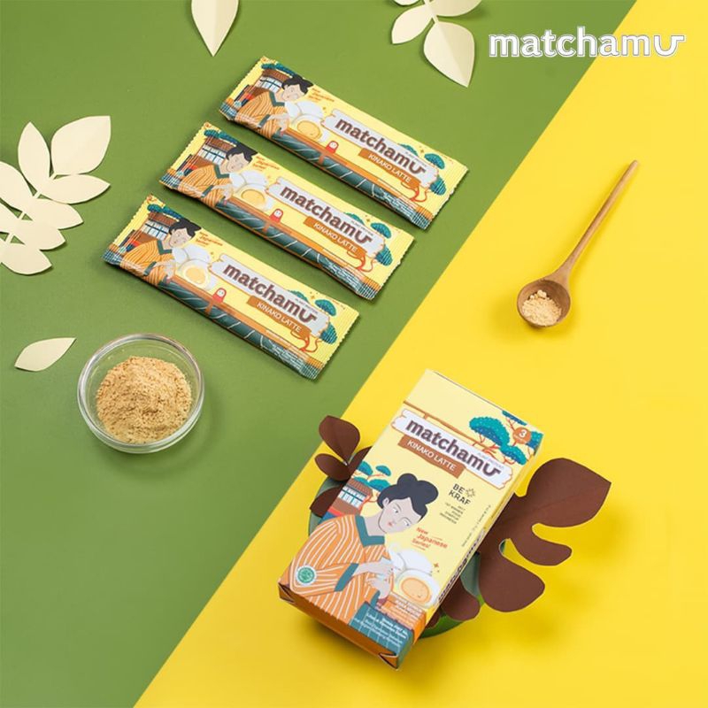 MATCHAMU Latte Japanese Series 1 Box Halal | Sakura Matcha Hojicha Black Sesame