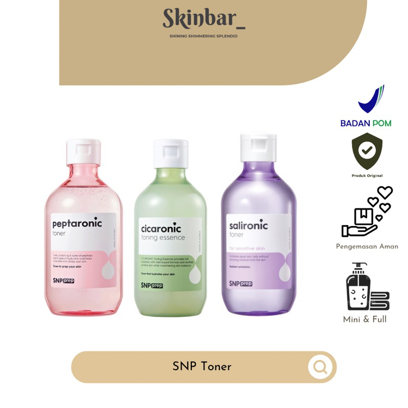SNP Peptaronic Toner | Silaronic Toner | Cicaronic Toning Essence | SNP Share in jar