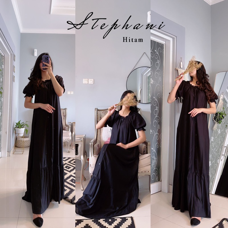 Daster Arab Fairuz STEPHANI Long Dress Rayon Super Cantik