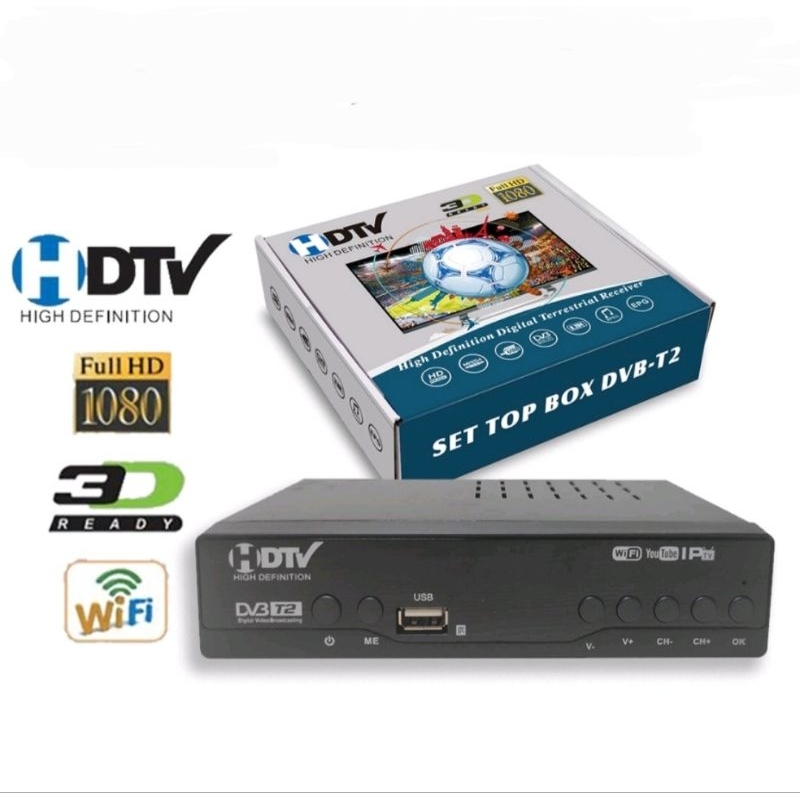 Set Top Box Tv Siaran Digital DVB T2 STB Antena Receiver Full HD