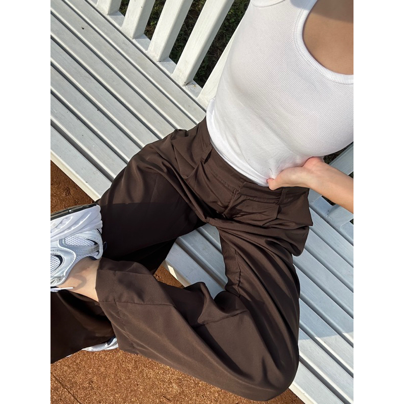 HerPalais Semi-Parachute Baggy Pants