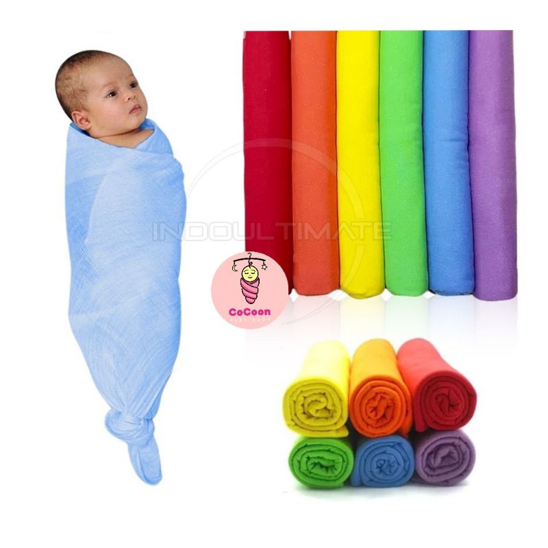 Bedong Bayi Baru Lahir / Bedong Anak Polos Baby Star Katun