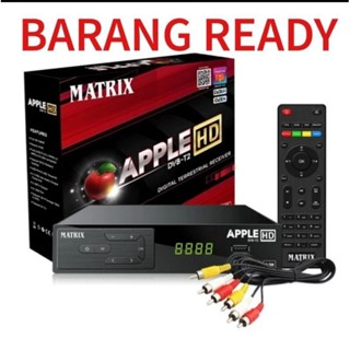 Set Top Box Matrix Apple Apel DVB-T2 STB DVBT2- SET TOP BOX DVBT2 MATRIX BURGER HIJAU HD TANAKA T2 Jurasic Super Hd harimau