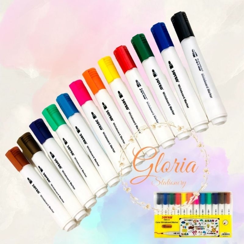 

RK Joyko whiteboard color marker WMC 51/Spidol whiteboard 12 warna WMC 51 Joyko