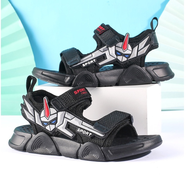 GLORYKIDZ 2023SH2099 Sendal Anak Laki Laki 3 Tahun - 12 Tahun Sendal Gunung Anak Laki Laki Transformer Sandal Anak Robot Import Bahan Karet Empuk Size 27-38