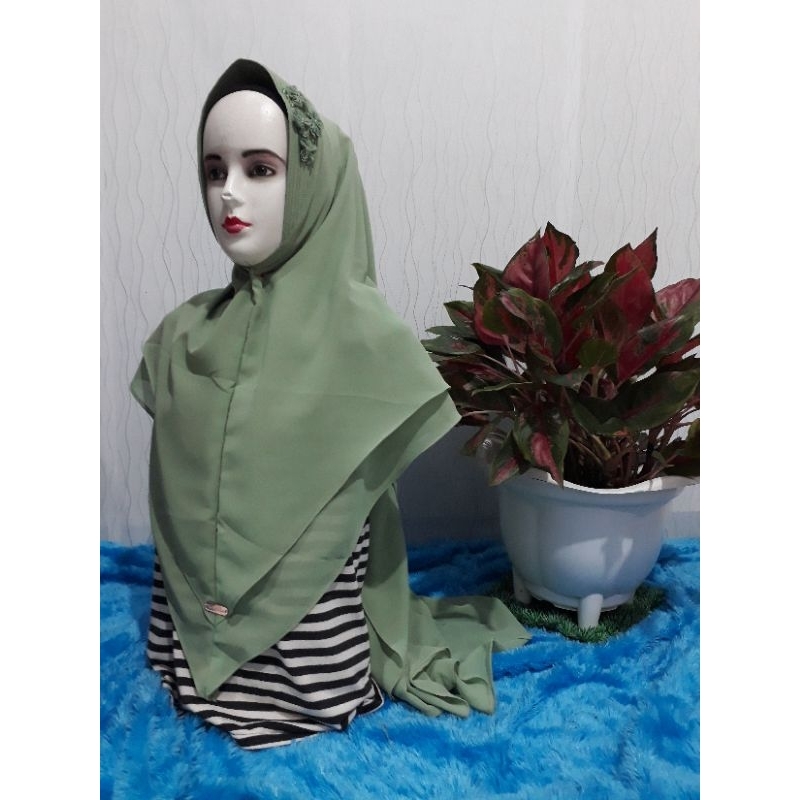 Jilbab CERUTY ANITA CUBIT/ZHANITA/DAURAGAMA  bahan ceruty premium babydol 2 layer | oshin grosir kud