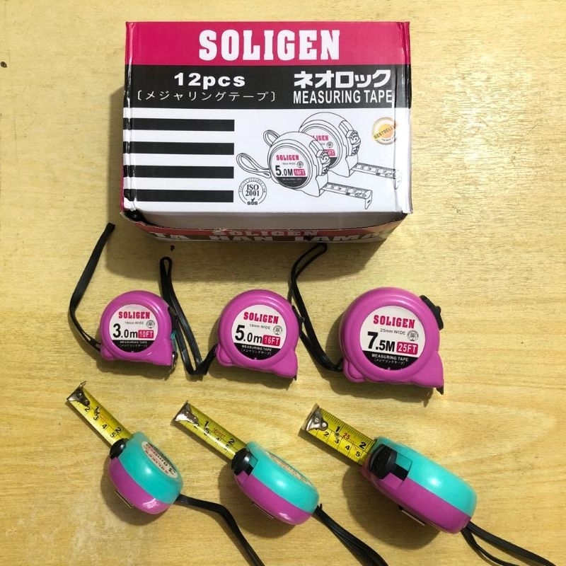 meteran tukang soligen/ meteran 3m 5m 7,5m 10m/ measuring tape/ meteran tukang bangunan murah