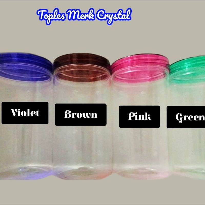 Toples / Jar plastik tebal aneka kegunaan (4 warna)