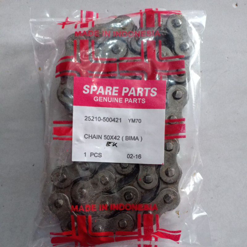 Chain / Rante Yanmar 50x42 EK-Japan ORI ASLI Bima/ Ym70sx dan Kubota G-1000