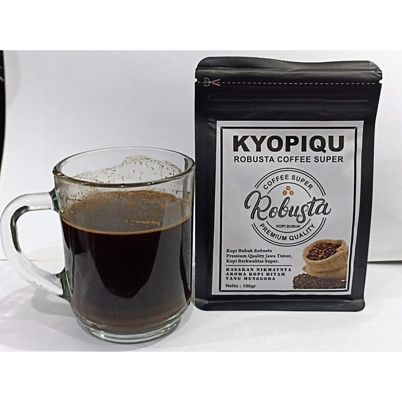 

KOPI BUBUK KYOPIQU - ROBUSTA BLEND - AMAN UNTUK LAMBUNG - 100 GRAM