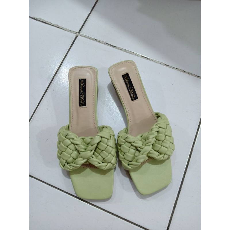 Sandal Heels Hak 2cm Wanita Import J21-1