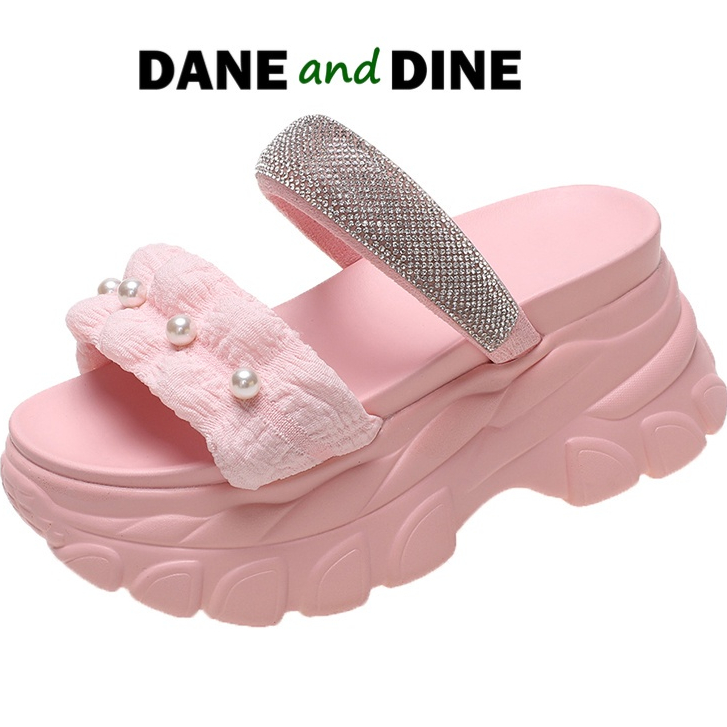 Terbaru Sandal Wedges 8 cm Wanita ORI Dane and Dine -W6820