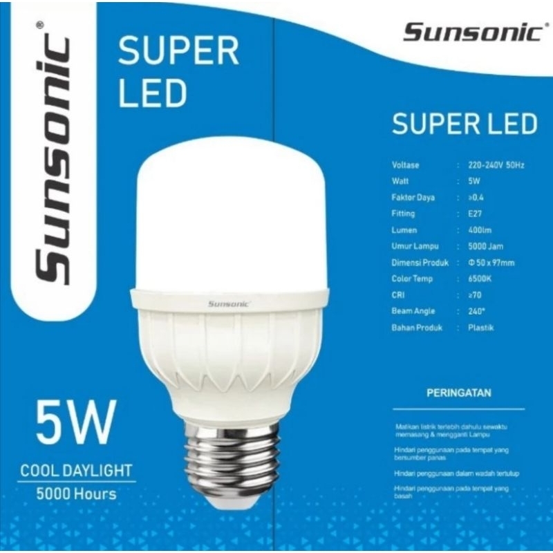 Bohlam Lampu LED Capsule 5 Watt SUNSONIC