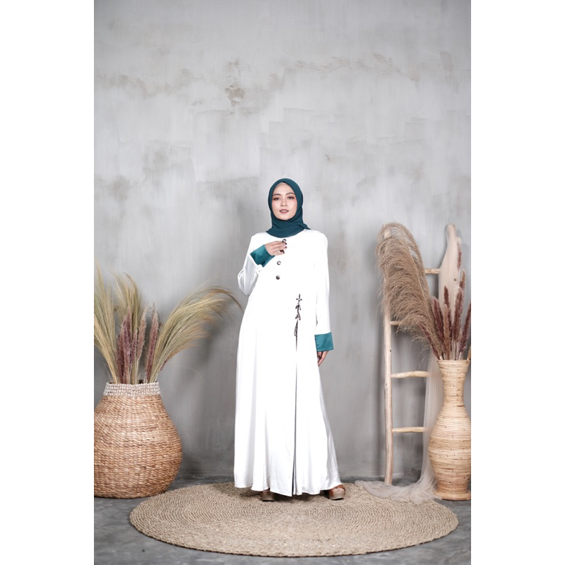 Satila Gamis Putih Lebaran Silk Korea