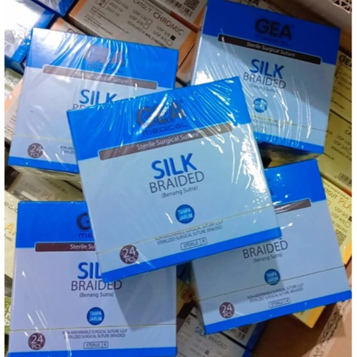 Catgut Silk GEA - Benang Jahit Silk - Benang Operasi Silk - Surgical Suture Silk GEA