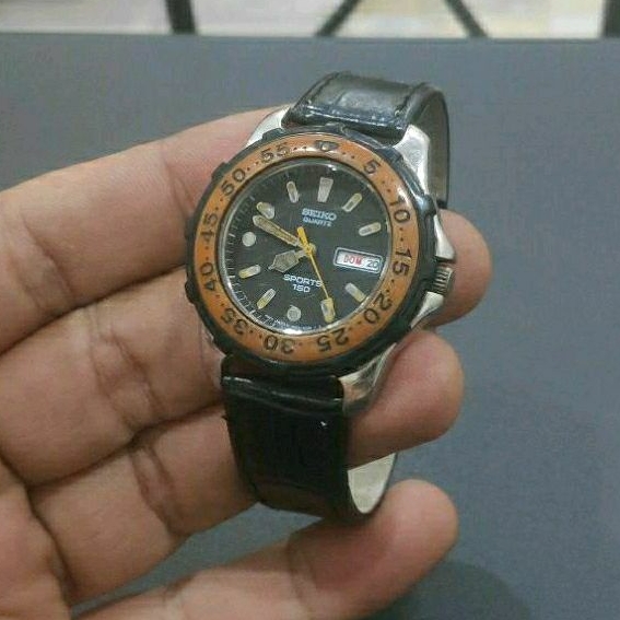 SEIKO SPORTS 150 QUARTZ REF. 7N33-6A90 PLASTICS BEZEL RARE Circa 2003
