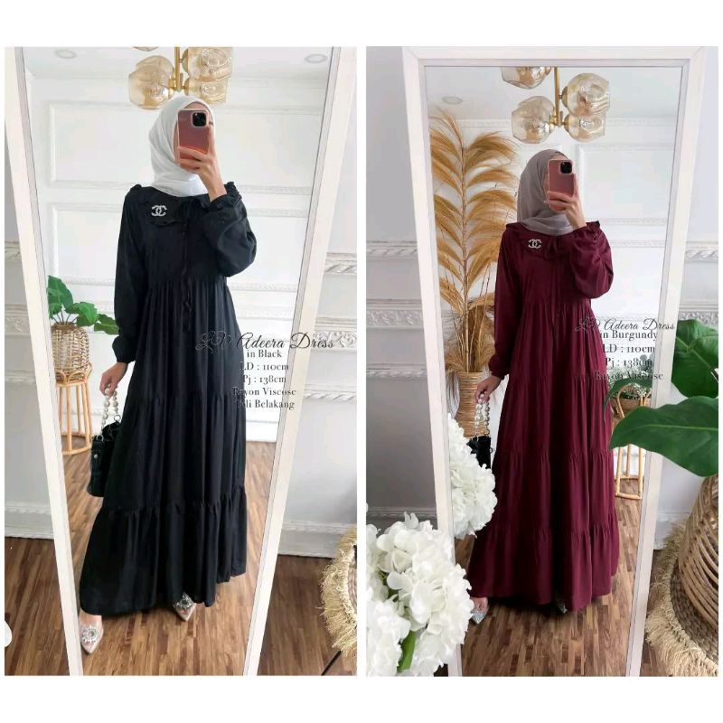 LV ADEERA DRESS GAMIS POLOS TERMURAH