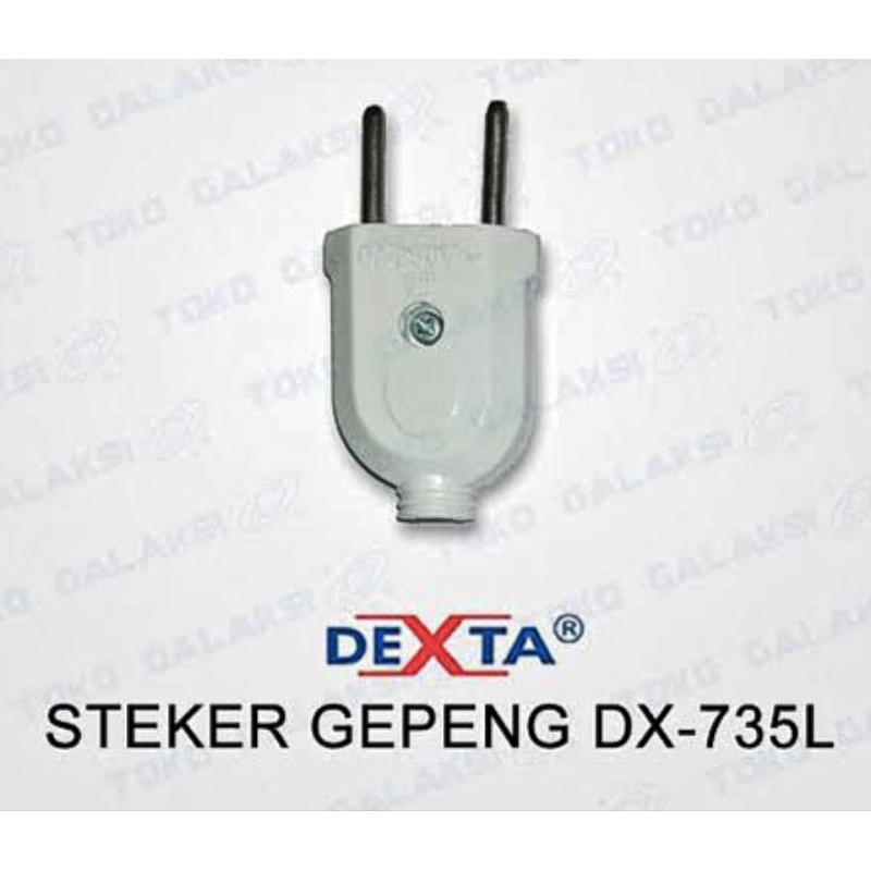 Dexta Steker Gepeng Putih Pin Hitam SNI