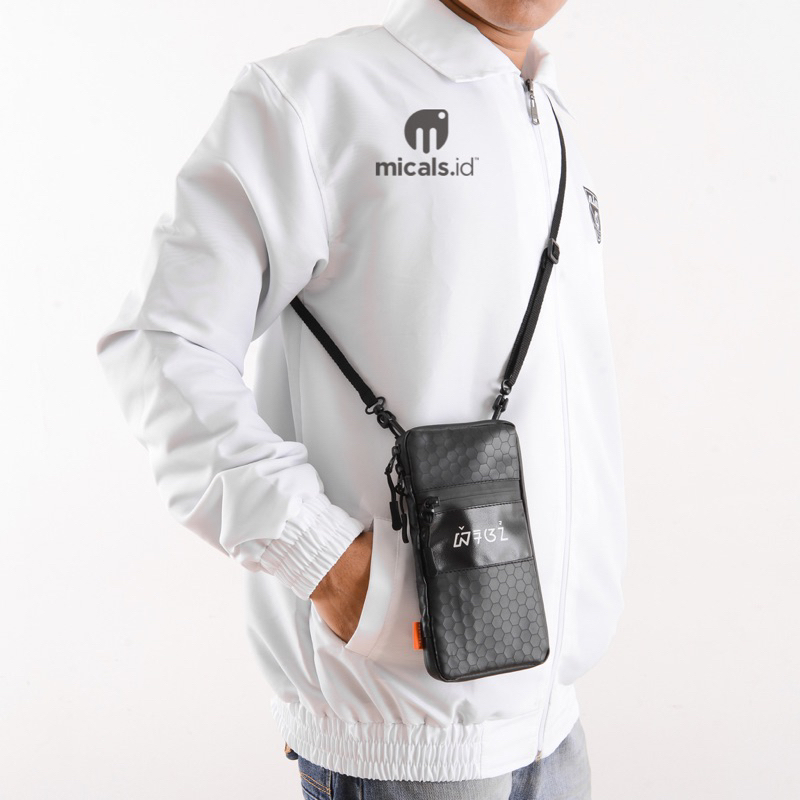 MICALS - Sling Phone Zeron White - Dompet hp Waterproof -  Tas Selempang pria Anti Air