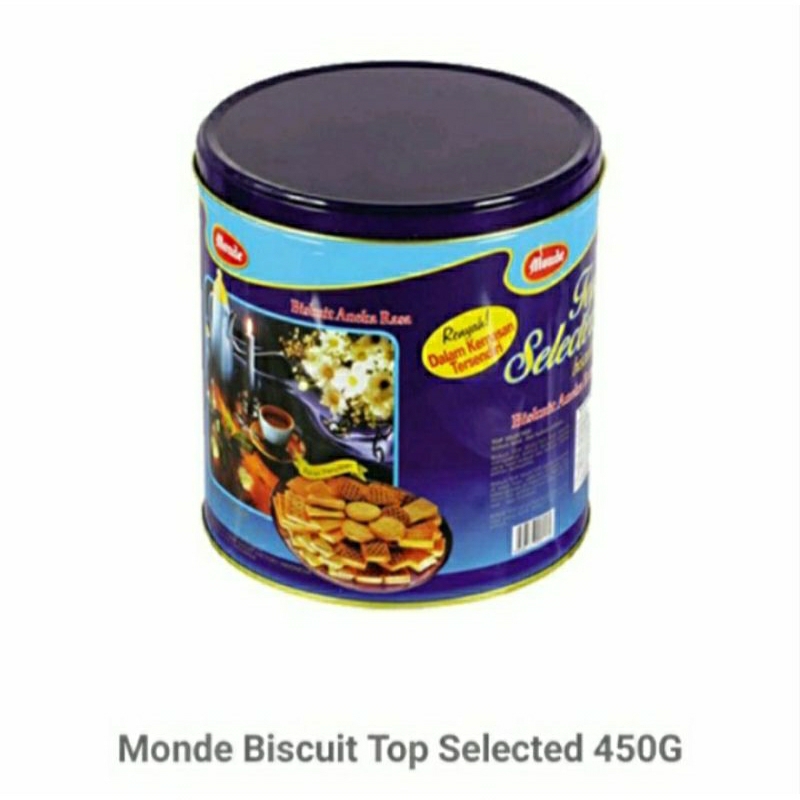 biskuit MONDE TOP Selected Kaleng 450gr