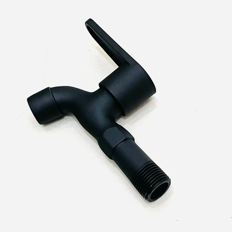 WP22 Kran tembok Air 1/2 Inch Handle Engkol - Kran Air Dinding Hitam