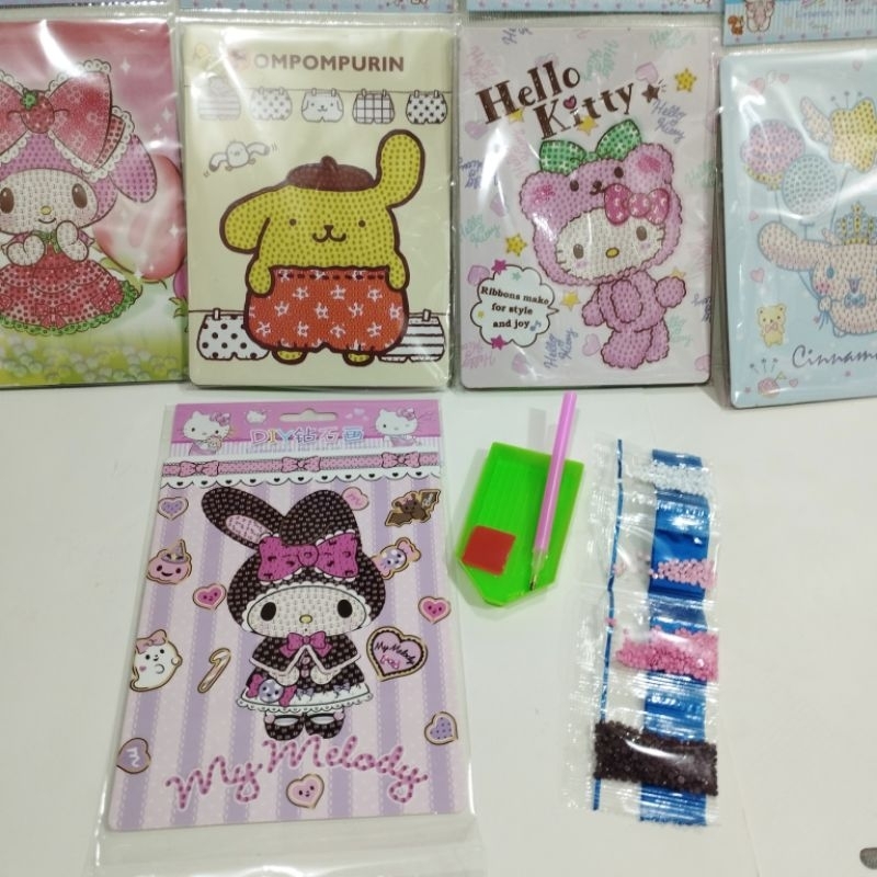 Stiker DIY Diamond Painting 5D Princess/Stiker Diamond DIY Cutie Pop/Stiker Paper Bag/Buku Stiker DIY