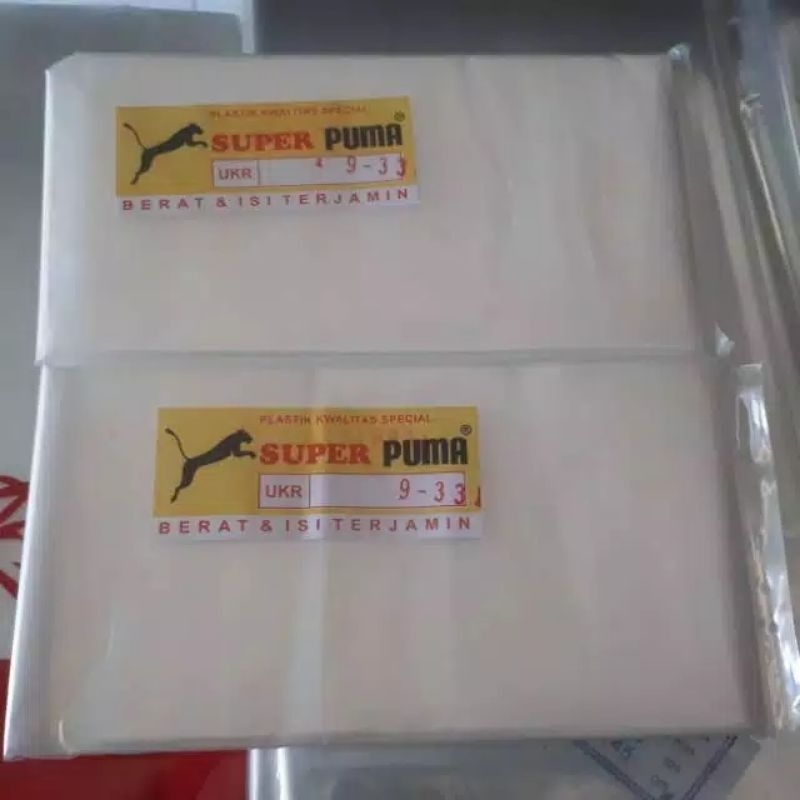 Plastik PE 9x33 / Plastik PE Puma ukuran 9 /Plastik Es Batu