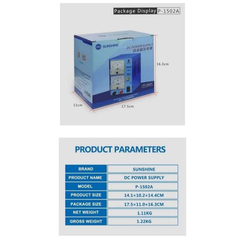 DC Power Supply SUNSHINE 1502A / P-1502A 2amper Original