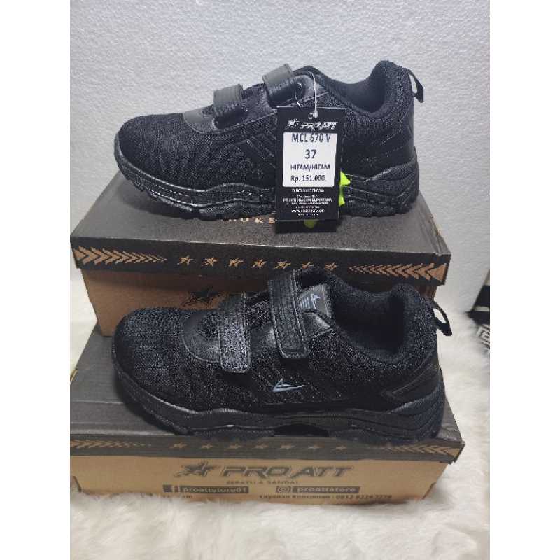 SEPATU PROATT MCL670 TEMPEL VECRO.SEPATU SEKOLAH ANAK.SIZE 31_38