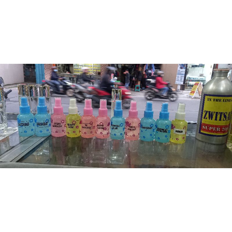 Parfum Refill botol plastik ukuran 50ml - 60ml (bebas request aroma)