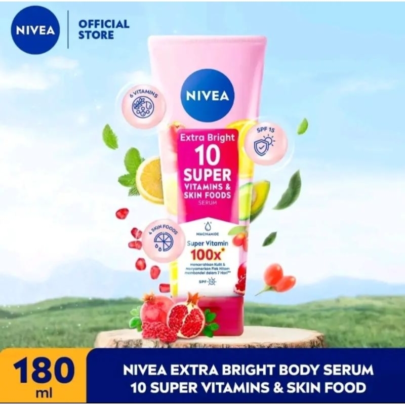 (*) NIVEA EXTRA BRIGHT 10 SUPER VITAMIN % SKIN FOOD SERUM