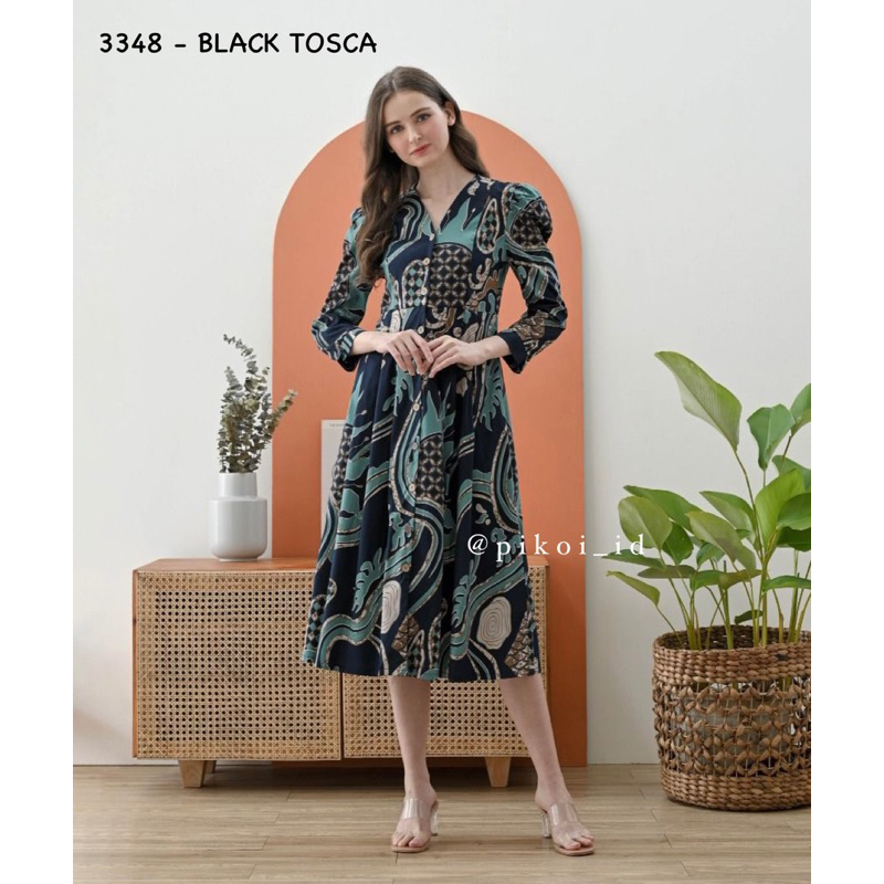 Pikoi_id | long dress batik wanita modern / maxi dress lengan panjang / long dres panjang 3348 258