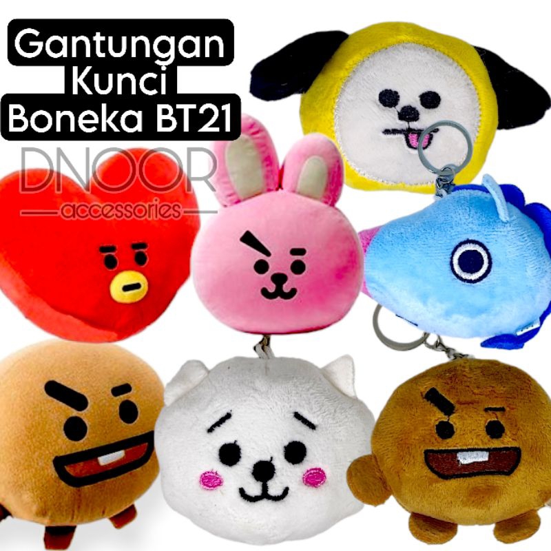 Gantungan Tas dan Kunci Boneka Karakter BT21 BTS / Ganci Hiasan