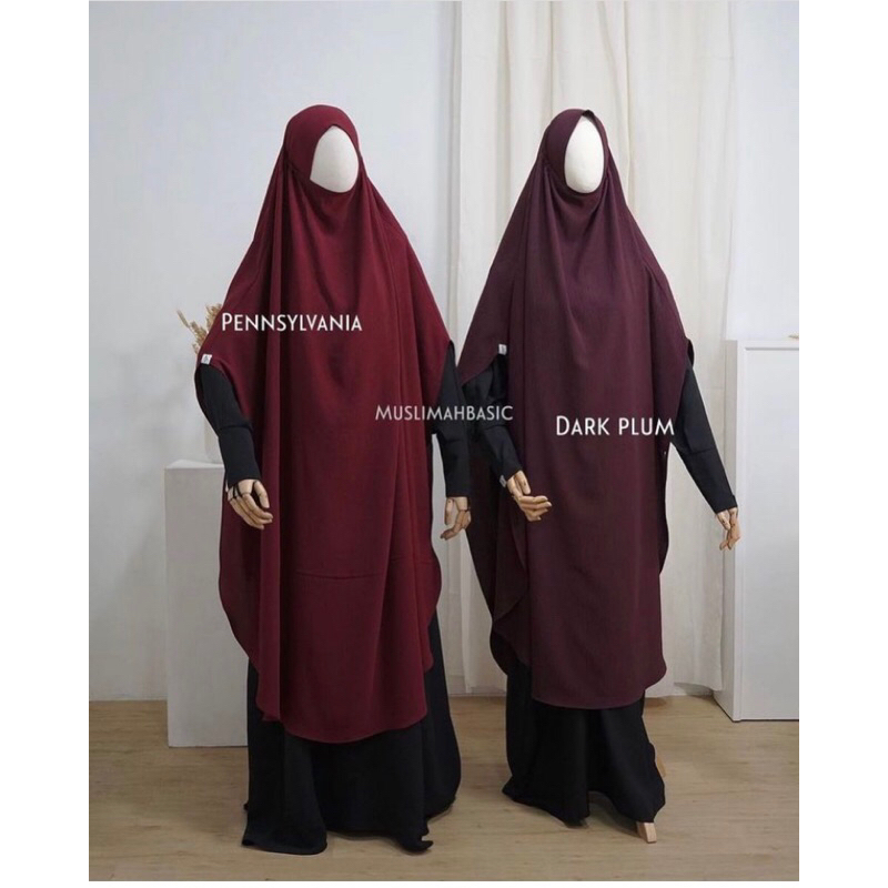PL FK Instan Long Dark Plum L by Muslimah Basic