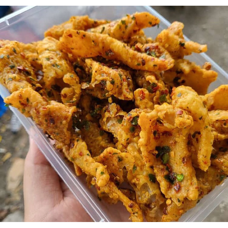 

Kripik kulit Crispy Pedas dan ori daun jeruk kemasan 100gr