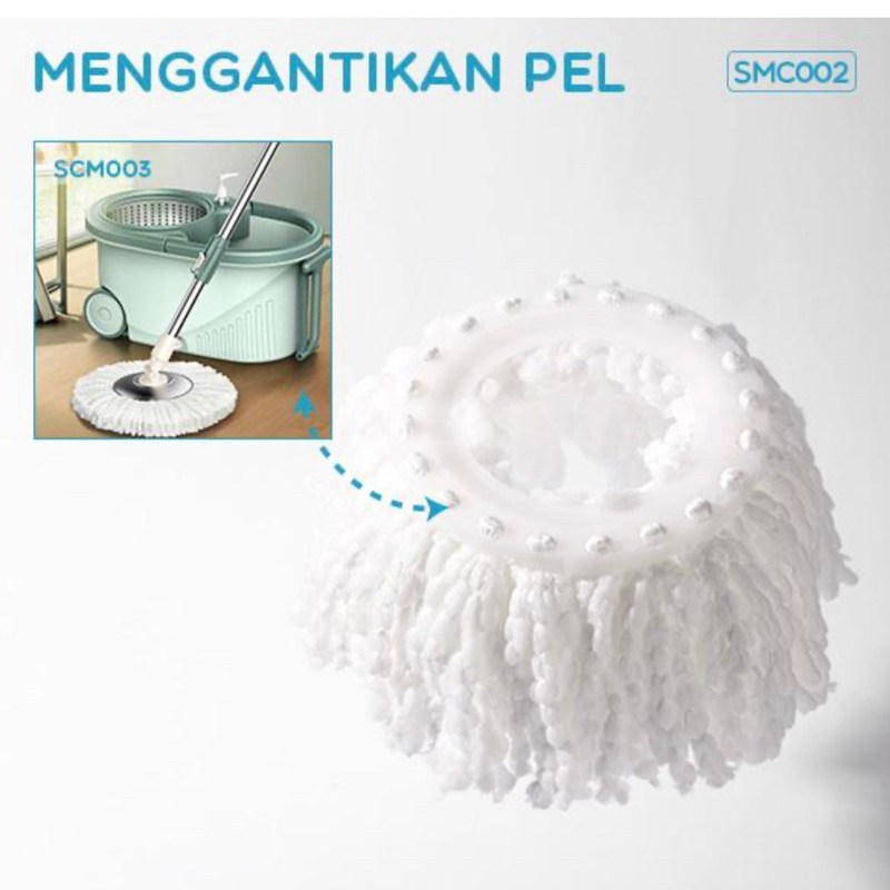 [BONBOX-817] PENGGANTI KAIN PEL/ REFIL KAIN ALAT PEL DAYA SERAP TINGGI spin mop cleaning tool Refil Kain Pel cleaning tools mop cloth SCM003 SCM009 SCM012