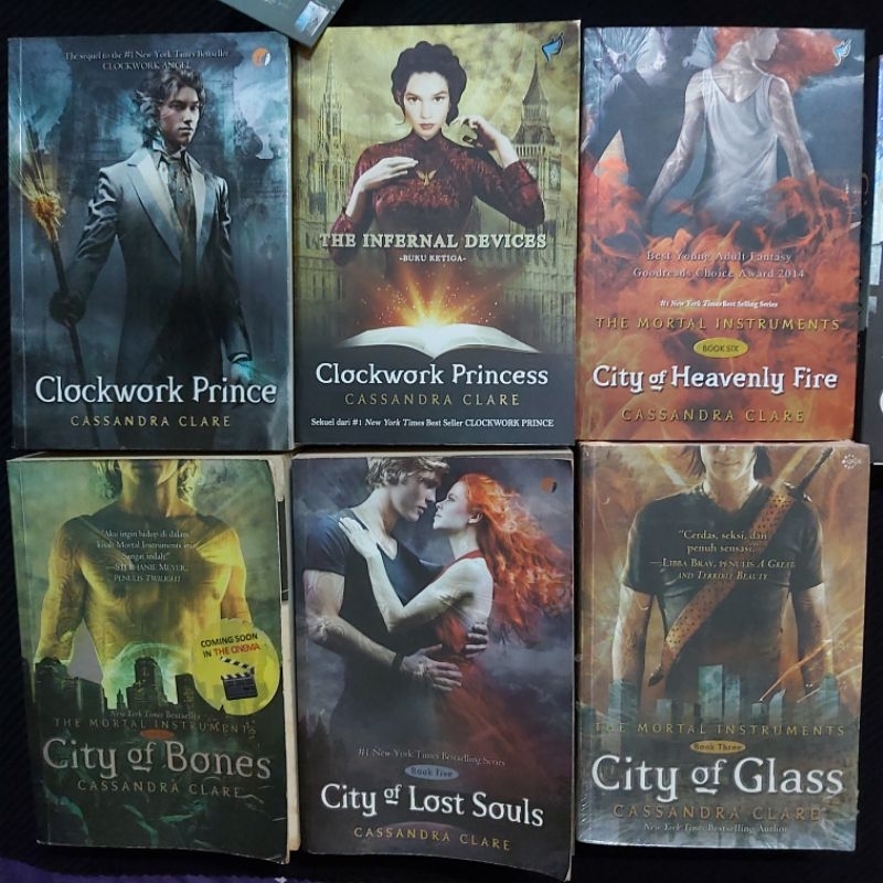Buku Original / Obral Novel Fantasi Cassandra Clare Seri City Of Bones●City Of Lost Souls●City Of Gl
