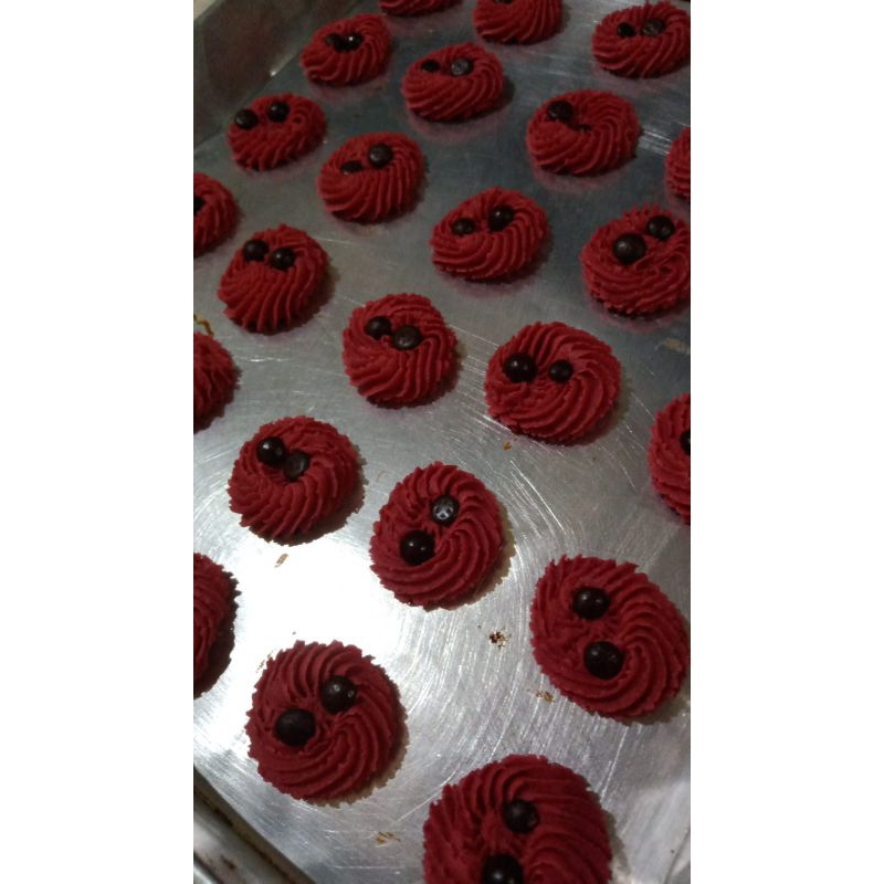 

Kue Kering Semprit Red Velvet Hommade 500 gram