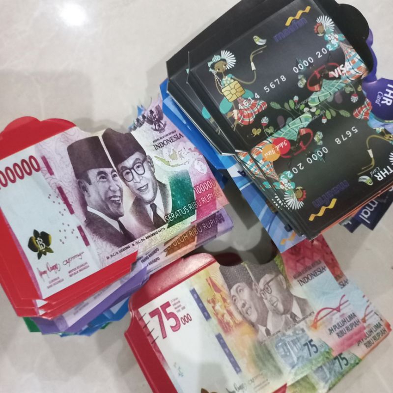 

(isi 10pcs) sudah dilem amplop lebaran viral bahan glossy motif uang dan motif bank amplop untuk angpao lebaran custom unik lucu dan aesthetic harga termurah