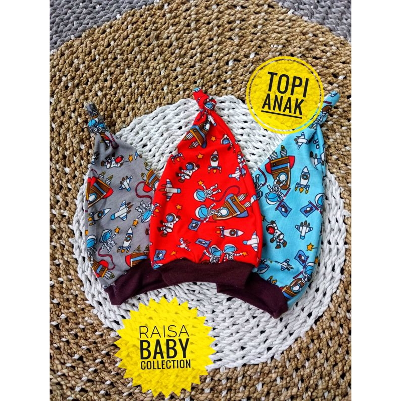 3pcs topi atasan bayi newbron