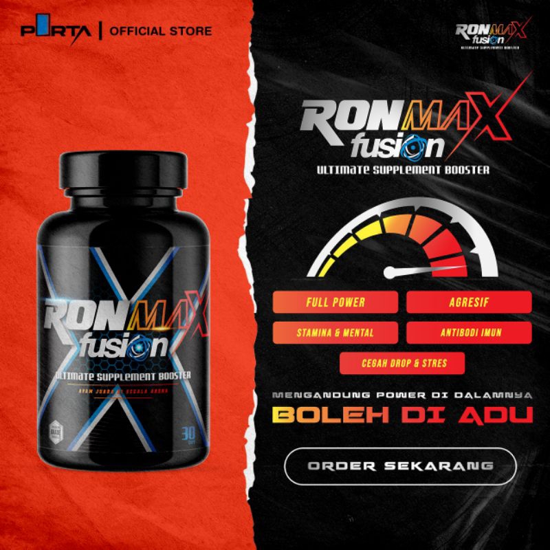 RONMAX FUSION -  KAPSUL HARIAN AYAM ADUAN BOOSTER HARIAN AYAM ADUAN JAMU AYAM PETARUNG