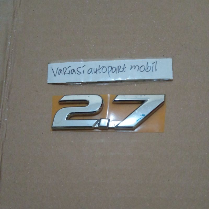 emblem 2.7 logo belakang tulisan 2.7 toyota original