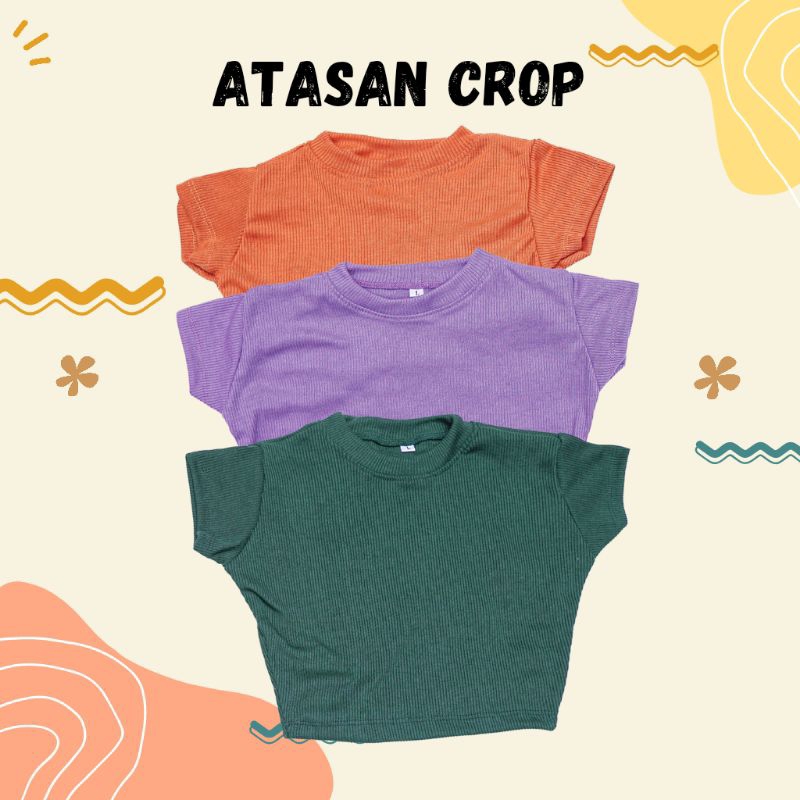 Kaos Anak Perempuan CROP Tee Ruffle Knit Rib | Baju ATASAN Anak Cewek Bahan Knit Rib Halus Dan Lembut | Baju Pakaian Anak Cewek