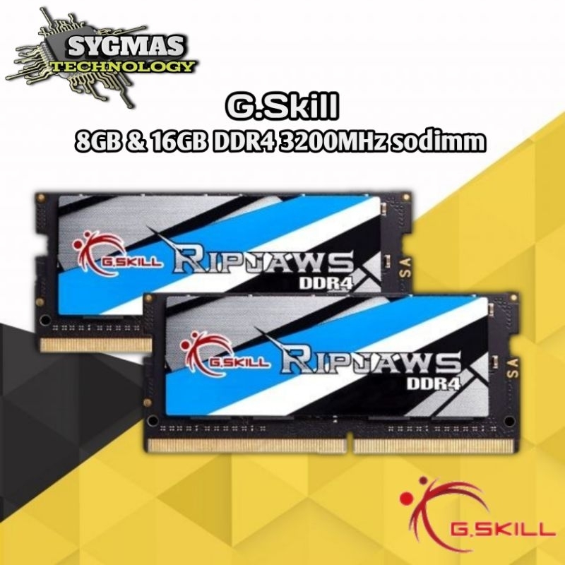 Memory RAM G.Skill DDR 4 8GB & 16GB - 3200MHz sodimm